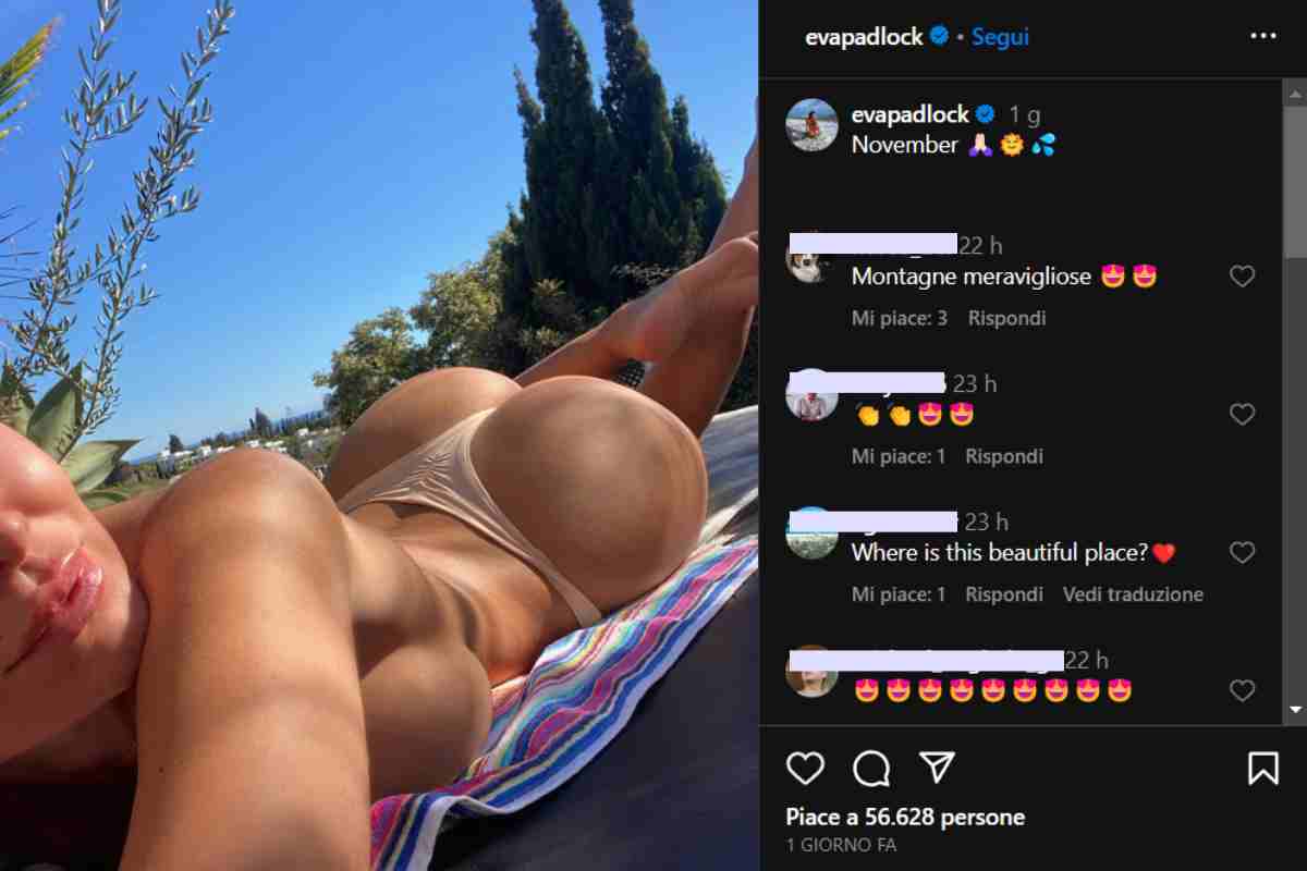 eva padlock sexy su instagram