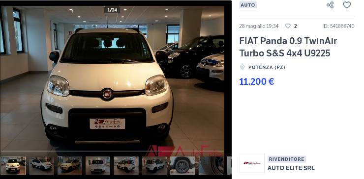 FIAT Panda usata prezzo