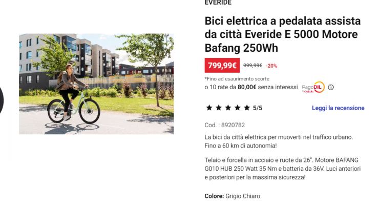 Everide E 5000, che sconto da Decathlon