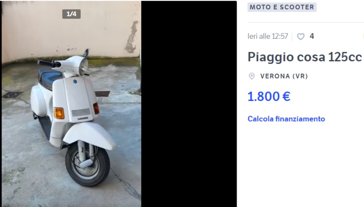 Piaggio Cosa a un prezzo pazzo