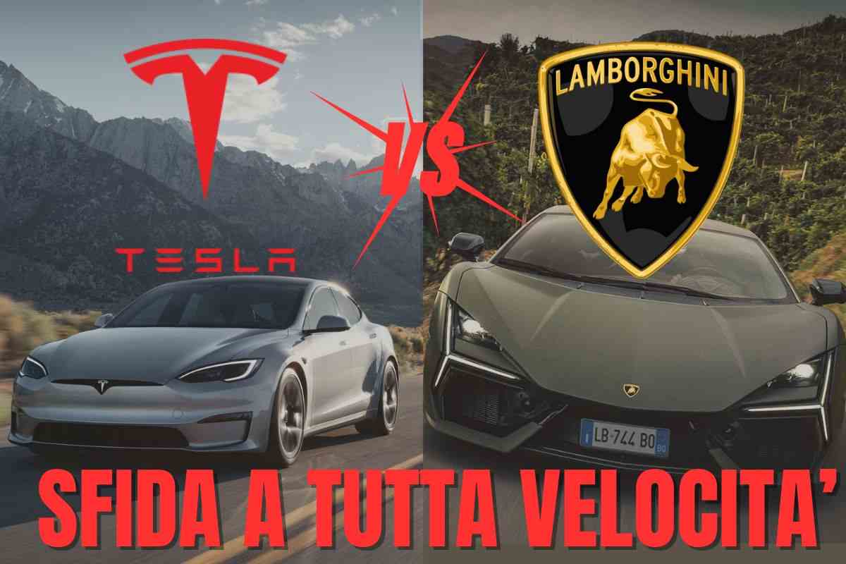 tesla lamborghini sfida esito video