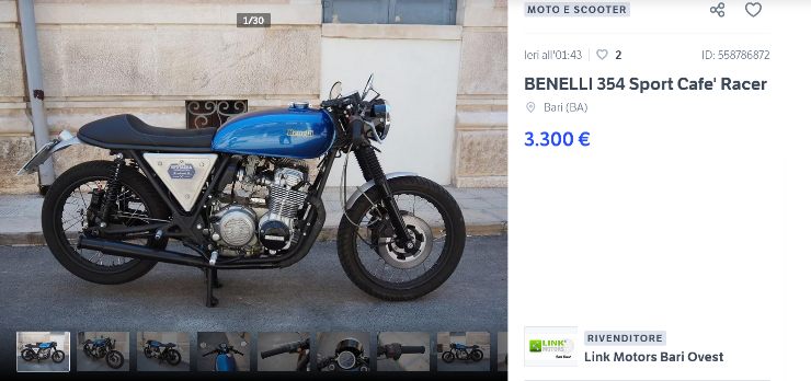 Benelli 354 prezzo usato