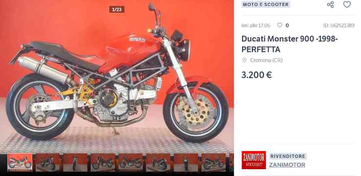 Ducati Monster costa pochissimo