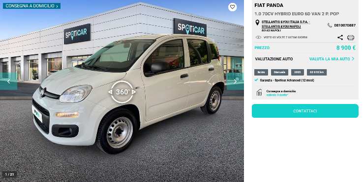 FIAT Panda prezzo basso