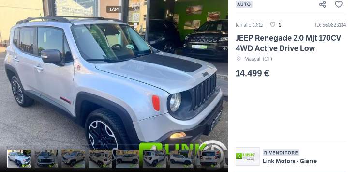 Jeep Renegade che prezzo