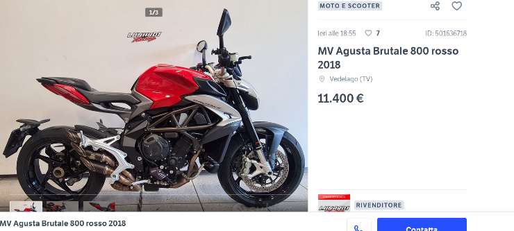 MV Agusta Brutale prezzo super