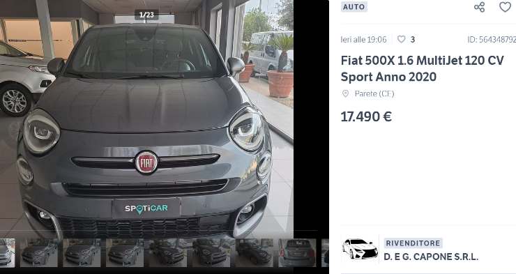 Fiat 500X tutti i dettagli