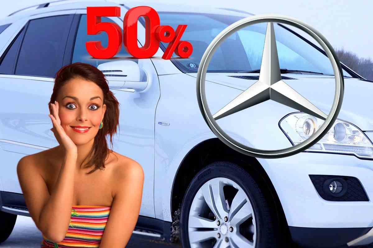 Mercedes lo sconto è del 50%