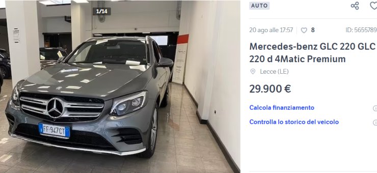 Mercedes GLC nuovo SUV auto