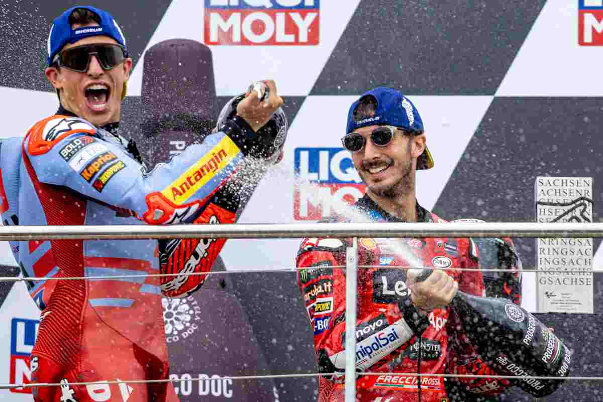 Marquez e Bagnaia che sfida